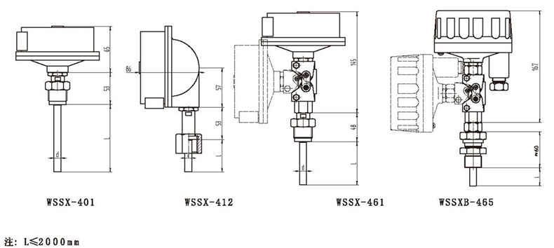 WSSX工業雙金屬溫度計（電接點型螺紋式）_http://m.nbjm.com.cn_雙金屬溫度計_第3張